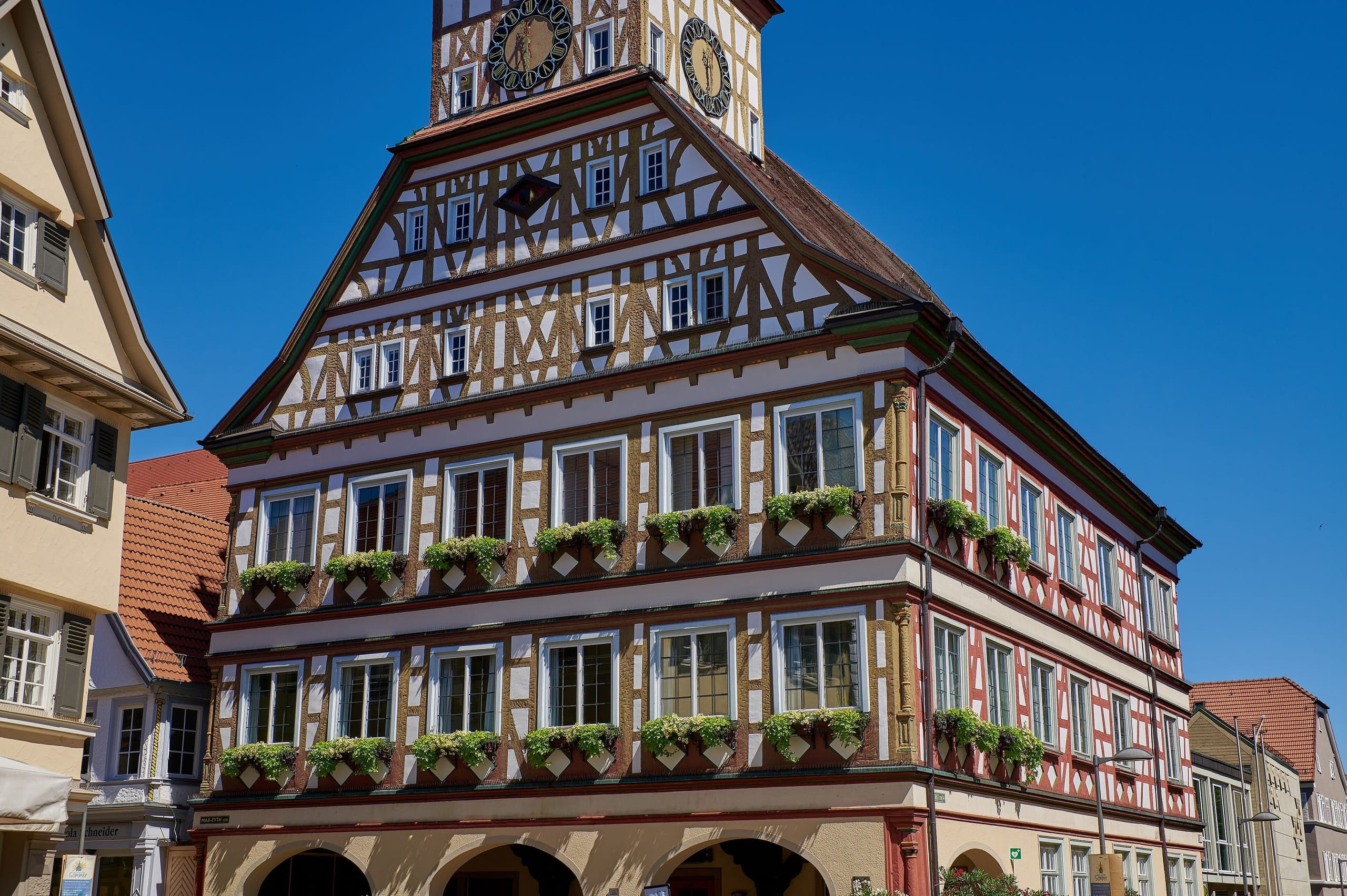 Fachwerkrathaus am Marktplatz von Kirchheim unter Teck